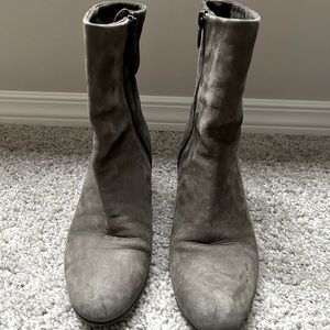 Vince Grey Wedge Booties size 7